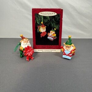 Hallmark‎ Keepsake Ornament Hang Together Set of Two Happy Wrappers 1995
